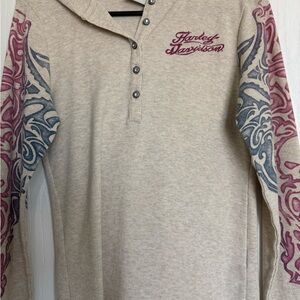 Harley-Davidson Cream Textured Shirt